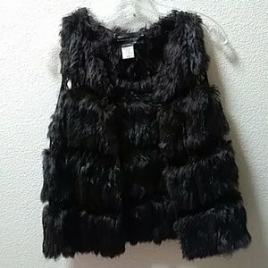BCBGMAXAZRIA RABBIT FUR VEST MEDIUM